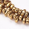 Electroplated Non-magnetic Synthetic Hematite Beads Strands G-P367-G06-1