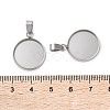 304 Stainless Steel Pendant Cabochon Settings STAS-L282-010P-06-3