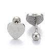 Tarnish Resistant 201 Stainless Steel Barbell Cartilage Earrings EJEW-R147-41-1