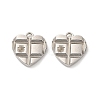 Non-Tarnish 304 Stainless Steel Pendant Rhinestone Settings STAS-F284-31P-2