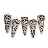 Natural Dalmatian Jasper Pointed Pendants G-N326-56C-1