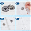 10Pairs Alloy Snap Buttons FIND-CY0001-53B-6