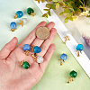 16Pcs 4 Colors Cat Eye Pendants CE-OC0001-01-3
