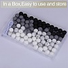 80Pcs 4 Style Round Silicone Focal Beads SIL-SZ0001-22G-4