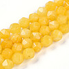 Dyed Natural White Jade Beads Strands G-T139-8mm-46S-2