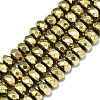 Electroplate Non-magnetic Synthetic Hematite Beads Strands X-G-S352-51-1
