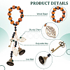 3Pcs Wood Beads Pendant Decoration HJEW-OC00084-4
