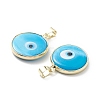 Handmade Evil Eye Lampwork Pendants LAMP-F031-02G-05-3