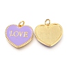 Brass Enamel Pendants KK-B027-03G-F-2