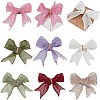 28Pcs 7 Colors Burlap Bowknot Ornament Accessories HJEW-AR00010-1