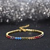 Real 14K Gold Plated 925 Sterling Silver Link Chain Bracelet BJEW-P311-01G-02-2