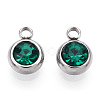 201 Stainless Steel Rhinestone Charms STAS-S068-03-2
