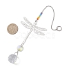 Glass Teardrop Hanging Suncatchers HJEW-JM04654-02-3