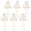 6Pcs Alloy Rhinestone Hair Sticks for Women OHAR-FG0001-08KCG-1