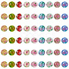54Pcs 9 Colors Handmade Glod Sand Lampwork Beads Strands LAMP-TA0002-08-2