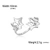 Halloween 304 Stainless Steel Spider Web Cuff Open Rings WGB2691-01-2