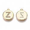 Brass Micro Pave Clear Cubic Zirconia Charms LS-KK-N231-233Z-NF-2