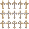 40Pcs Golden Alloy Pendants ALRI-SC0001-42-1