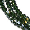 Transparent Electroplate Glass Beads Strands EGLA-A039-T2mm-B25-3