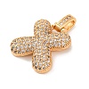 Brass Micro Pave Cubic Zirconia Pendants KK-C076-29X-G01-2