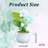 1Pc Hand Knitted Potted Plants Crochet Flower DJEW-SC0001-15B-2