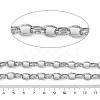 304 Stainless Steel Textured Rolo Chains STAS-P386-08P-2