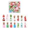 Fashewelry 28Pcs 4 Style Glass Wishing Bottle Pendant Decorations GLAA-FW0001-01-20