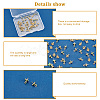 DICOSMETIC 50Pcs Brass Enamel Cup Peg Bails KK-DC0002-56-3