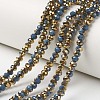 Electroplate Opaque Glass Beads Strands EGLA-A034-P4mm-O02-1