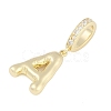 Brass Micro Pave Clear Cubic Zirconia Pendants KK-M289-01A-G-2