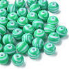 Opaque Striped Acrylic Beads MACR-S373-27A-07-3