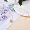 925 Sterling Silver 12 Constellation Necklace Gold Horoscope Zodiac Sign Necklace Round Astrology Pendant Necklace with Zircons Birthday Jewelry Gift for Women Men JN1089G-3
