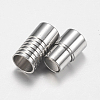 Tarnish Resistant 304 Stainless Steel Magnetic Clasps with Glue-in Ends STAS-F149-04P-A-3