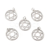 Brass Micro Pave Cubic Zirconia Pendants KK-E068-VB428-2