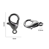 Zinc Alloy Lobster Claw Clasps PALLOY-YW0001-12B-4