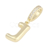 Brass Micro Pave Clear Cubic Zirconia Pendants KK-M289-01J-G-2