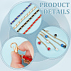 4Pcs 4 Colors Alloy Link Chain Belts AJEW-GA0006-30-4