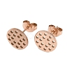 304 Stainless Steel Stud Earring Findings Ion Plating(IP) STAS-P434-06C-RG-1