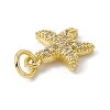 Brass Micro Pave Cubic Zirconia Charms ZIRC-F132-13G-3