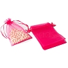 100Pcs Rectangle Organza DIY Craft Drawstring Bags PW-WG69155-20-1