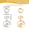 20Pcs 2 Colors Brass Locking Jump Rings KK-BBC0023-07A-2