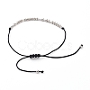 Unisex Adjustable Morse Code Bracelets BJEW-JB05011-03-4
