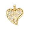 Brass Micro Pave Cubic Zirconia Pendants KK-D317-087G-1
