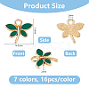 112Pcs 7 Colors Zinc Alloy Enamel Charms FIND-DC0008-17-2