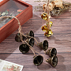 4Pcs 2 Style Iron Bell Pendant Decorations HJEW-OC0001-16-5