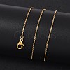 304 Stainless Steel Cable Chain Necklaces NJEW-M151-24G-4