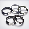 Braided Leather Cord Bracelets BJEW-H561-07-1