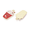 Alloy and Enamel Pendants PALLOY-T093-14G-2
