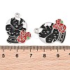 Alloy with Black Enamel Pendants AL-CBA2919-02P-06-3