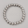 CCB Plastic Round Beaded Strech Bracelet BJEW-WH0023-03D-P-1